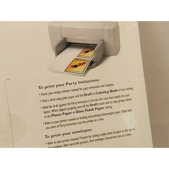 Invent It Party Invitations Gloss Finish Ink Jet 02254-0 20 invit/20 envelopes - Picture 4 of 7